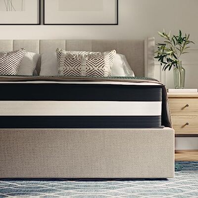 Flash Furniture Hybride pocketveringmatras, middelhard schuimmatras voor een goede nachtrust, hoogwaardige matras in dubbele afmetingen, 140 x 190 x 30 cm, wit Flash Furniture Hybride pocketveringmatras, middelhard schuimmatras voor een goede nachtrust, hoogwaardige matras in dubbele afmetingen, 140 x 190 x 30 cm, wit