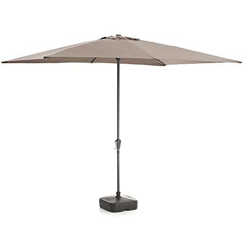 Acaza staande Parasol in aluminium Stokparasol van 200x300 cm taupe