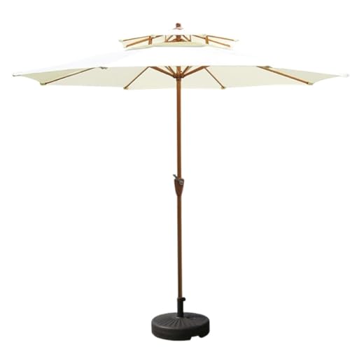 FFHYX Parasol terrasparaplu marktparaplu buiten 270 cm terrasparaplu strandparaplu buitenparaplu met basis buitenparaplu strandparaplu strandparaplu tuinparaplu (kleur: B, maat: 2,7 m), B, 8.8ft/2.7M