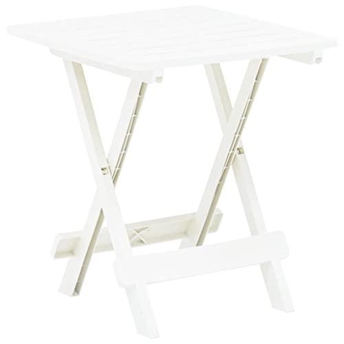 TALCUS Opvouwbare Tuintafel Wit 45x43x50 cm Kunststof