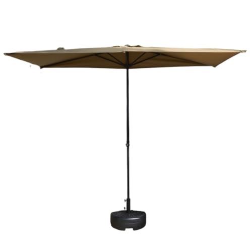 GLJTUO Parasol Patio Paraplu Buitenparaplu Buiten 8.2Ft/250Cm Patio Paraplu Strandparaplu Met Lift Knop Marktparaplu Met Basis Strandparaplu Schaduw (E 250Cm/8.2Ft)