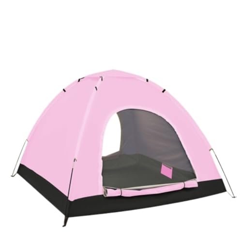 DEEYIN Tent Kamperen 3-4 Personen Enkellaags Tent Buiten Kamperen Strand Buiten Zonwering Picknick Camping Tent Luifel Opzetbare Tent (Color : Pink, Size : A)