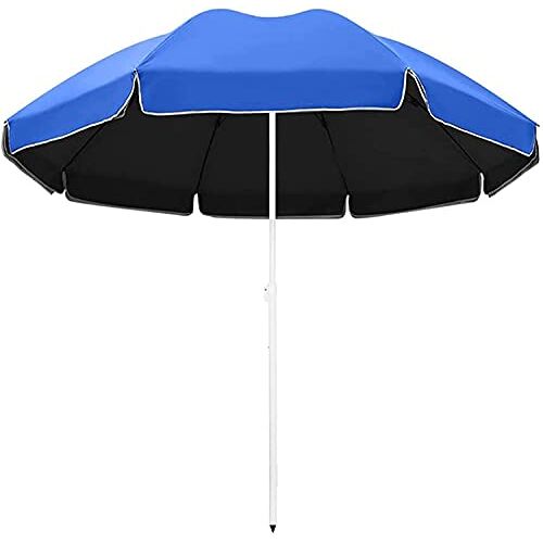 ABNNHK Patio Tuin Parasols Patio Paraplu Grote Marktparaplu Buitenparaplu Ronde Strandparaplu UV-bescherming Lichtgewicht Verstelbaar (Blauw 3,4M)