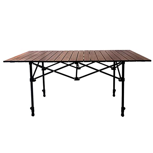 KGDJBGSE Kamptafel 120 x 60 x 52 cm draagbare klaptafel camping roltafel toeristische tafel apparatuur lichtgewicht kamp picknick tuinmeubilair