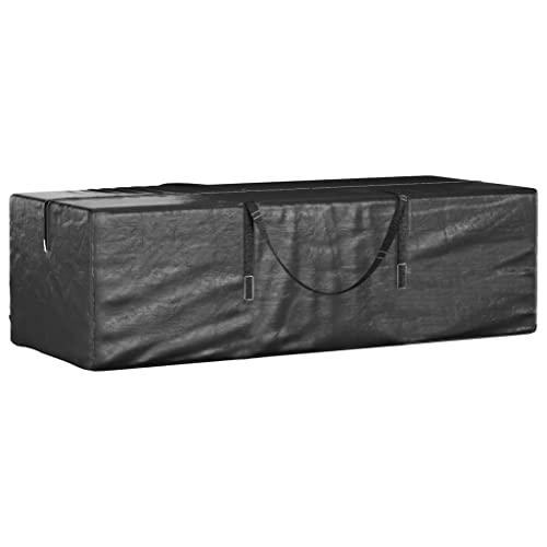 RAUGAJ Tuinmeubilair Accessoires-Tuinkussen Opbergtas Zwart 135x40x55 cm Polyethyleen-Meubels