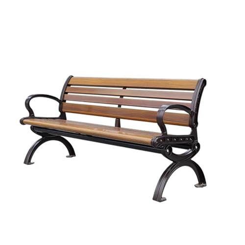 EDLE 120cm Outdoor Bank met Armleuningen en Rugleuning Veranda Bank, Tuinstoel, Zinklegering Stoel Bars