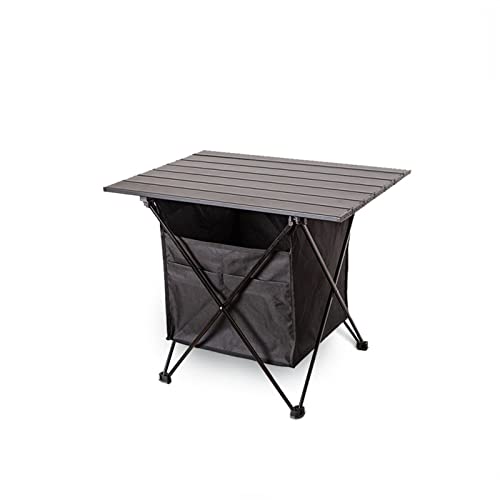 TEmkin Kamptafel Outdoor Camping Draagbare Klaptafel Ultralicht Aluminium Camping Barbecue Tafel Vloertafel Mini Omelet Tafel (Zwart)