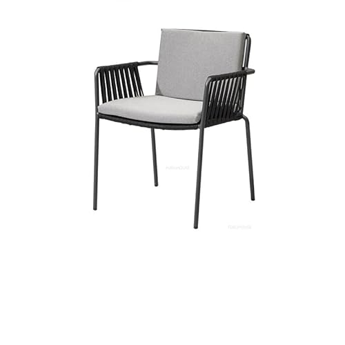 WAOCEO Tuinmeubilair Rotan tuinmeubilair sets buitenterras vrije tijd tafel en stoel hotel restaurant zonnebrandcrème waterdichte tafel en stoelen tuinmeubelen (Size : Chair-B)