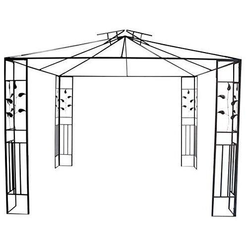 Greemotion paviljoen frame Livorno, paviljoen stalen frame, 300 x 280 x 300 cm, ijzergrijs