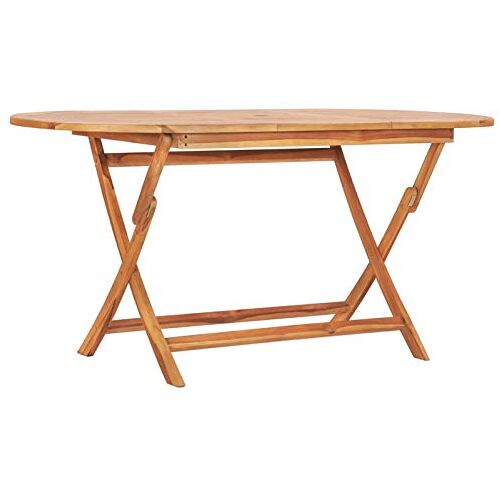 BaraSh Opvouwbare tuintafel 160 x 80 x 75 cm van massief teakhout, tuintafel, tafel voor buiten, tuintafel (SPU: 48998)