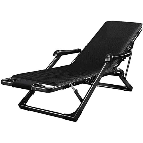 VejiA Ligstoel Ligstoelen Voor Tuin, Ligstoel Ligstoel Ligstoel Met Zwarte Kussens Gevoerd En Voetsteun Voor Outdoor Camping Ligstoelen