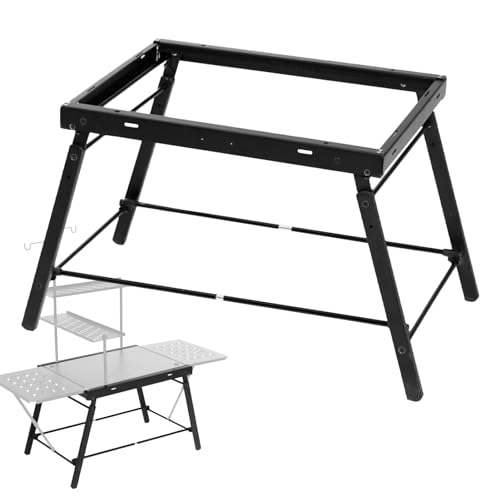 Onlynery Draagbaar tafelframe voor kamperen   Outdoor opvouwbare metalen tafelframekit voor kamperen Universeel tafelframe voor barbecueën, roestbestendig bureauframe voor tuin, park, strand