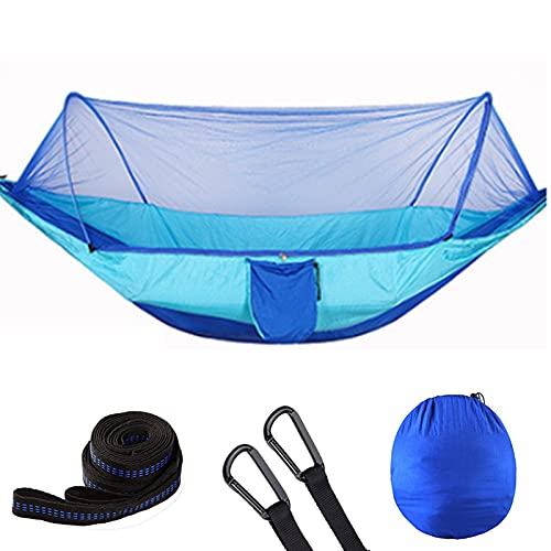 FZHQNZJF Swing Set Camping Hangmat Met Net Pop Up Licht, Draagbare Outdoor Parachute Hangmat, Camping Benodigdheden Swing Seat