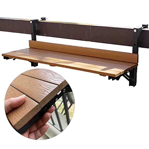 Miuxe Opvouwbare Hangende Balkontafel, Hangende Balkontafel Opvouwbaar Hangende Balkontafel, Railing Tafel Buiten Balkon Weerbestendig, Lichtgewicht Dekbar Tafel Voor Tuin, Balkon, Terras