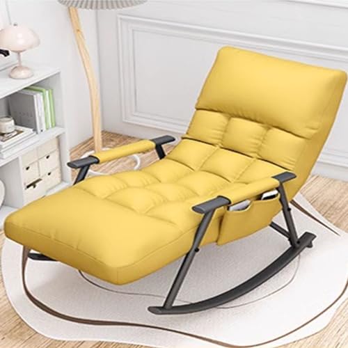 Diodceraic Comfy Chair,living Room Chairs,rocking Chair,recliner Chair,patio Chairs,camping Chairs,outdoor Chairs,lawn Chairs,reading Chair,chairs Living Room,bedroom Chair,Bears 200kg (Color : Yellow)