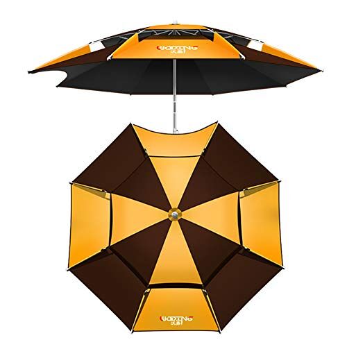 ABNNHK Tuinparaplu Ronde paraplu Draagbare terrasparaplu Visparaplu Marktparaplu UV-bescherming Dubbele luifel Ontwerp Ventilatie 360° rotatie (A 2M/6,6ft)