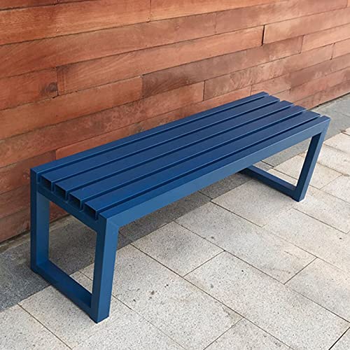 ZDMZR Tuinbanken for Buiten, Parkbanken for Buiten, Buitenbank, Metalen Tuinbanken, Verandabanken Buiten, Terrasbanken for Buiten (Color : Blue, Size : 150cm/59in)