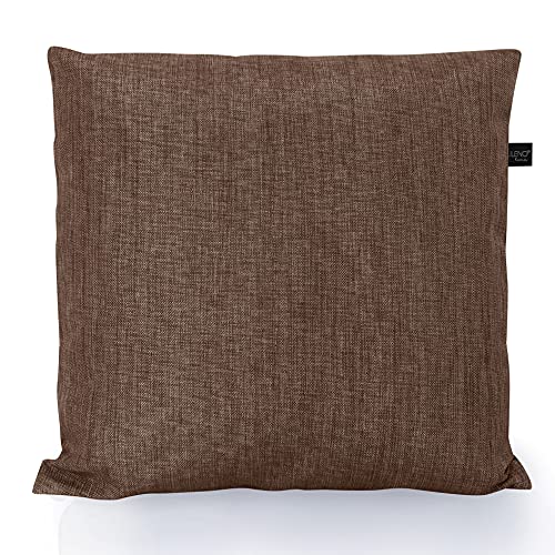 LILENO HOME Kussen voor buiten, kussenhoes 60x60 cm [bruin], set van 2 kussenhoezen [zonder vulkussens] waterafstotende kussenhoezen met ritssluiting, lounge kussenhoezen