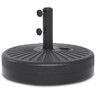 Mondeer Parasolstandaard rond, parasolvoet voor parasolstok Ø 38/48 mm, parasolvoet, balkonparasolvoet, geschikt voor outdoor, tuin, terras, strand, zwart