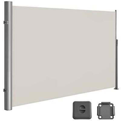 SONGMICS GSA160E Zijluifel, 160 x 300 cm (h x l), voor balkon en terras, met vloermontage, inkijkbescherming, zonwering, zijrolgordijn, beige SONGMICS GSA160E Zijluifel, 160 x 300 cm (h x l), voor balkon en terras, met vloermontage, inkijkbescherming, zonwering, zijrolgordijn, beige