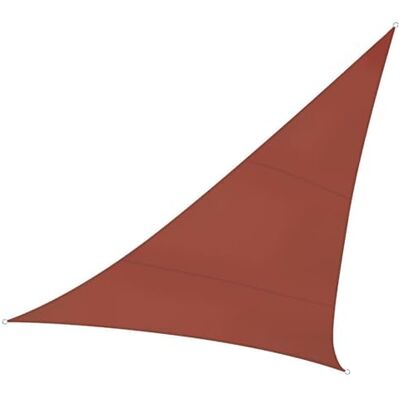 Perel Schaduwdoek 3.6 x 3.6 x 3.6 m, driehoekig schaduwzeil voor tuin en terras, waterafstotend polyester 160 g/m2, UV-bescherming 90%, ademend zonnedoek met RVS O-ringen, terracotta Perel Schaduwdoek 3.6 x 3.6 x 3.6 m, driehoekig schaduwzeil voor tuin en terras, waterafstotend polyester 160 g/m2, UV-bescherming 90%, ademend zonnedoek met RVS O-ringen, terracotta