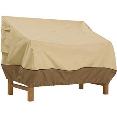 Classic Accessories Veranda Bank/Loveseat Cover Klein, Pebble, 70982 Classic Accessories Veranda Bank/Loveseat Cover Klein, Pebble, 70982