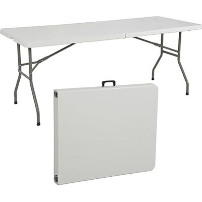 GARDENIA PIC Nic, evenementen voor de tuin, perfect voor camping, buffet, keuken, salontafels met handvat, ruimtebesparende klaptafel (180 x 70 x 74), wit, 180 x 70 x 74 cm GARDENIA PIC Nic, evenementen voor de tuin, perfect voor camping, buffet, keuken, salontafels met handvat, ruimtebesparende klaptafel (180 x 70 x 74), wit, 180 x 70 x 74 cm