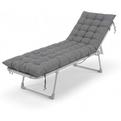 Relaxdays bankkussen 180x50 cm, gevuld, doorgestikt, met bindbanden, grijs voor tuinbank & pallets Relaxdays bankkussen 180x50 cm, gevuld, doorgestikt, met bindbanden, grijs voor tuinbank & pallets