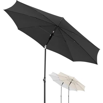 Doppler balkonparasol voor de tuin Rethink 200cm donkergrijs I ronde parasol voor balkon & terras I duurzame parasol I balkonparasol met handmatige opening I met hoes I kantelbare tuinparasol Doppler balkonparasol voor de tuin Rethink 200cm donkergrijs I ronde parasol voor balkon & terras I duurzame parasol I balkonparasol met handmatige opening I met hoes I kantelbare tuinparasol