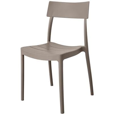 GARDENIA Roma stoel, polypropyleen, taupe, 1 GARDENIA Roma stoel, polypropyleen, taupe, 1