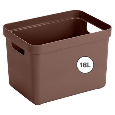 SUNWARE perfectly organised Sigma home opbergbox 18L bruin SUNWARE perfectly organised Sigma home opbergbox 18L bruin