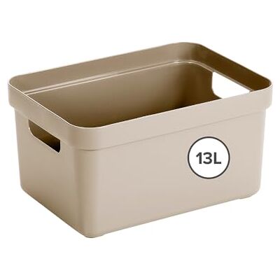 SUNWARE perfectly organised Sigma home opbergbox 13L beige SUNWARE perfectly organised Sigma home opbergbox 13L beige