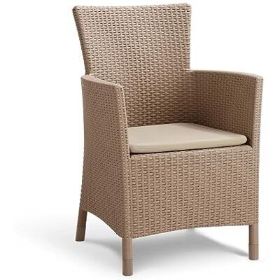 Keter Allibert Iowa Tuinstoel 60x62x89 cm Cappuccino Keter Allibert Iowa Tuinstoel 60x62x89 cm Cappuccino