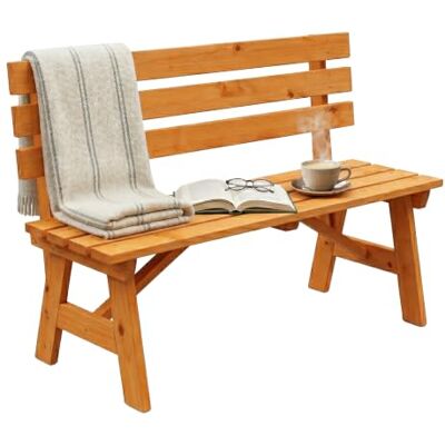 Relaxdays tuinbank, 2-zits, terras, balkon, met rugleuning, oranje Dennenhout, HBD: 80 x 116 x 56 cm, bankje Relaxdays tuinbank, 2-zits, terras, balkon, met rugleuning, oranje Dennenhout, HBD: 80 x 116 x 56 cm, bankje