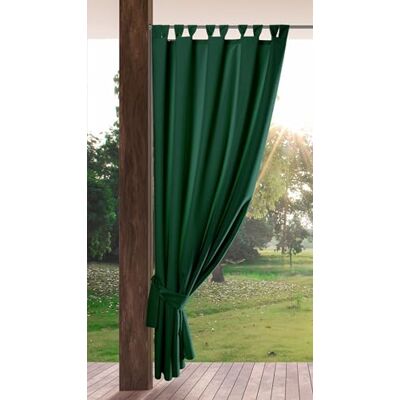 Eurofirany Tuingordijn met lusgordijn, 1 stuk, afneembare lussen, zonwering, inkijkbescherming, winddicht, waterdicht, voor paviljoen, terras, pergola, 155x260 cm, donkergroen Eurofirany Tuingordijn met lusgordijn, 1 stuk, afneembare lussen, zonwering, inkijkbescherming, winddicht, waterdicht, voor paviljoen, terras, pergola, 155x260 cm, donkergroen