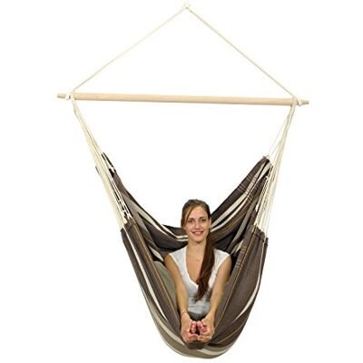 AMAZONAS XXXL Hangstoel Brasil Gigante Café staaflengte 140 cm tot 200 kg AMAZONAS XXXL Hangstoel Brasil Gigante Café staaflengte 140 cm tot 200 kg