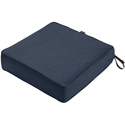 Classic Accessories Montlake Waterafstotend zitkussen voor buiten, vierkant, 63,5 x 63,5 x 12,7 cm, terrasmeubels, stoelkussen, indigoblauw, outdoor kussensloop Classic Accessories Montlake Waterafstotend zitkussen voor buiten, vierkant, 63,5 x 63,5 x 12,7 cm, terrasmeubels, stoelkussen, indigoblauw, outdoor kussensloop
