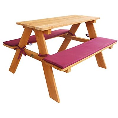 HABAU Kinderpicknickbank met bekleding, 89 x 79 x 50 cm, bruin HABAU Kinderpicknickbank met bekleding, 89 x 79 x 50 cm, bruin