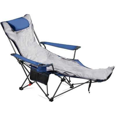 VEVOR Liggende campingstoel, 4 verstelbare posities, draagbare opvouwbare ligstoel voor volwassenen, mesh strandstoel met voetsteun en pluche kussen, ondersteunt 200 kg, zware campingstoelen voor VEVOR Liggende campingstoel, 4 verstelbare posities, draagbare opvouwbare ligstoel voor volwassenen, mesh strandstoel met voetsteun en pluche kussen, ondersteunt 200 kg, zware campingstoelen voor