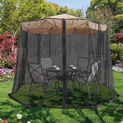 ABCCANOPY 9FT-11FT Patio Paraplu Klamboes Zwart ABCCANOPY 9FT-11FT Patio Paraplu Klamboes Zwart