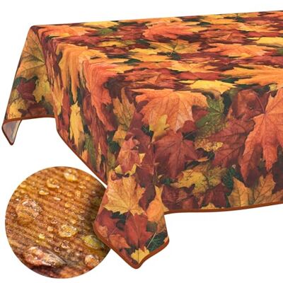 ANRO Afwasbaar tafelzeil, lotuseffect, vuil- en waterafstotend, voor binnen en buiten, 100 x 140 cm, met zoom (omzoomd), herfst, esdoorn ANRO Afwasbaar tafelzeil, lotuseffect, vuil- en waterafstotend, voor binnen en buiten, 100 x 140 cm, met zoom (omzoomd), herfst, esdoorn