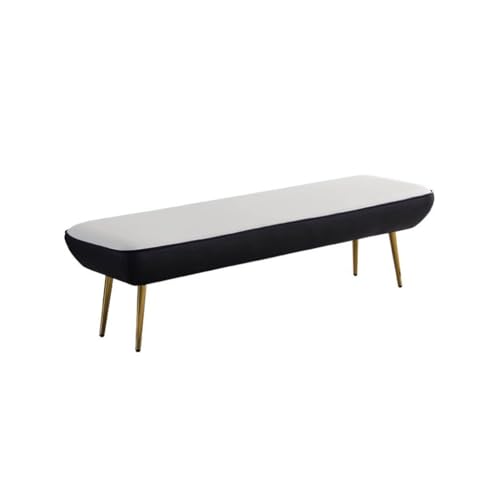 SOBOLON Bed End Bench Metalen Voet Bank Bank Licht Luxe Bed End Kruk Nordic Bed End Bank Garderobe Veranderende Kruk Deur Schoen Veranderende Kruk Ottomaanse Voor Einde van Bed (Maat: M: 120 x 45 x 45