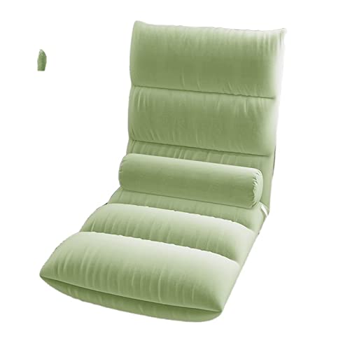 TABKER Bank Lazy Sofa Bed Chair Lovely Bedroom Sofa Folding Chair Sofas For Living Room Furniture (Color : Ye?il)