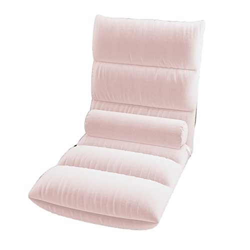 SSWERWEQ Zitzakstoelen volwassen Lazy Sofa Bed Chair Lovely Bedroom Sofa Folding Chair Sofas For Living Room Furniture (Color : Pink)