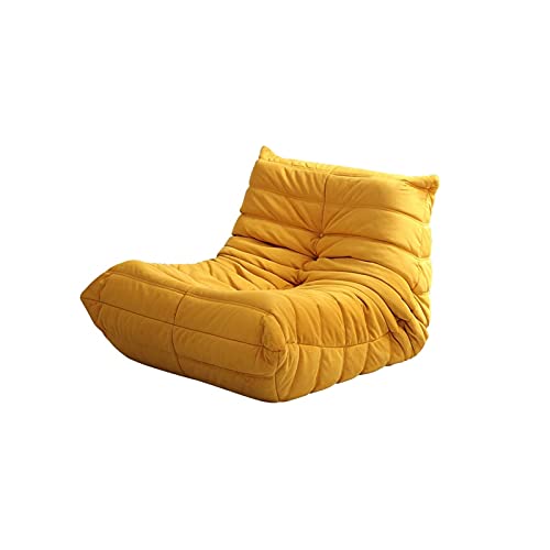 FCYNNV Stoel Banken Banken Ligstoelen Luie bank Lounge stoel Ligstoelen voor binnen Rugleuning Dikke zitting, 106 * 88 * 70 cm/41,7 x 34,6 x 27,5 inch, geel