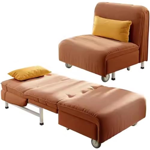 HFLKKC Opklapbare Slaapbank/Hoge Elastische Spons Drie-In-Één Eenpersoons Slaapbank Bed/Relaxfauteuil Gastenslaapbank/Opklapbare Slaapbank Camping Reisbed,C