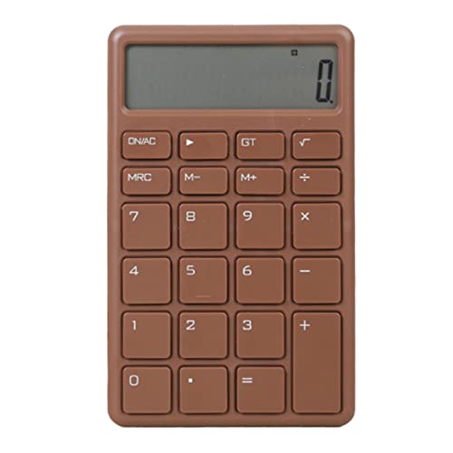 Zunate Mini Basic Calculator, Basic Office Calculators met LCD-scherm, Pocket Calculator met Stille en Comfortabele Toetsen voor Office Store Home (bruin)