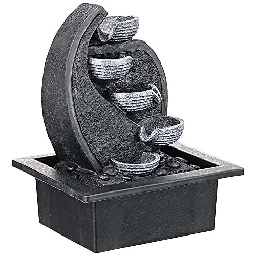 Zen Light Cascade-V2 Watervalfontein, Zwart, 17 x 21 x 26 cm