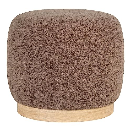 KantoormeubelenPlus Belfort Pouf Pouf in bouclé, brown, Ø44,5x40 cm, HN1238