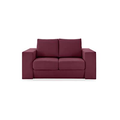 LOOKS BY WOLFGANG JOOP Looks V-2 designer bank met krukken en plank, 2-zitsbank, functionele bank, bordeauxrood, 172x107x96 cm LOOKS BY WOLFGANG JOOP Looks V-2 designer bank met krukken en plank, 2-zitsbank, functionele bank, bordeauxrood, 172x107x96 cm
